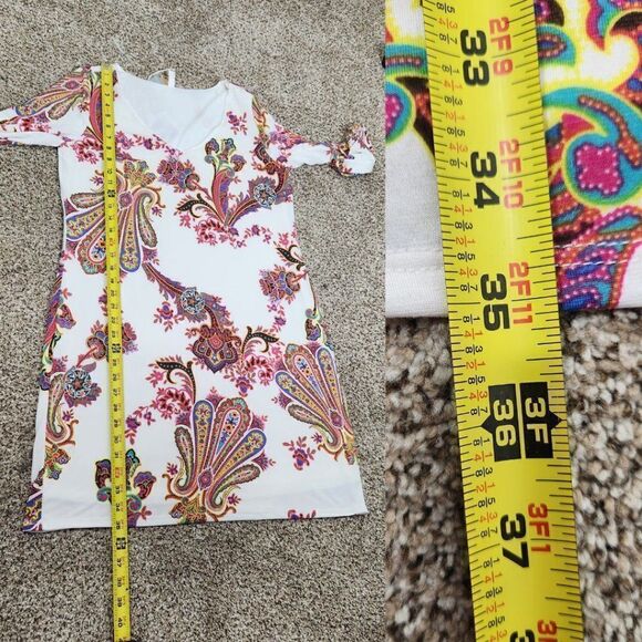 Pinkblush Maternity Dress Ivory Paisley NWT Size Medium - Picture 14 of 16